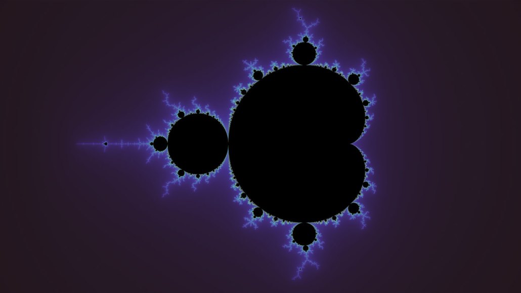 Two black blobs with neon blue spikes emerging from their edges.