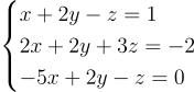 example of system of eqautions