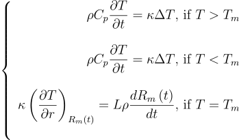 conventional heat eqaution with phase change