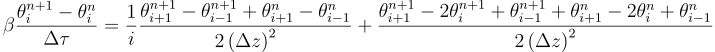 descretized heat equation