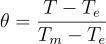 non-dimensional temperature